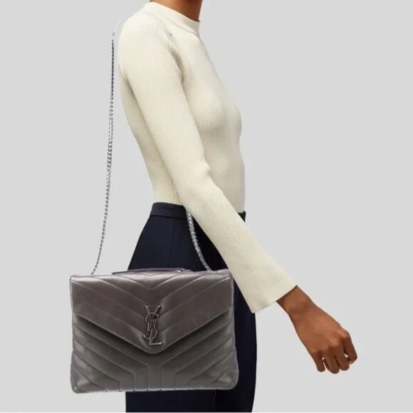 Saint Laurent Medium Monogram Y-Quilt Matelassé Loulou Bag - Great Condition!!!! - Picture 2 of 9